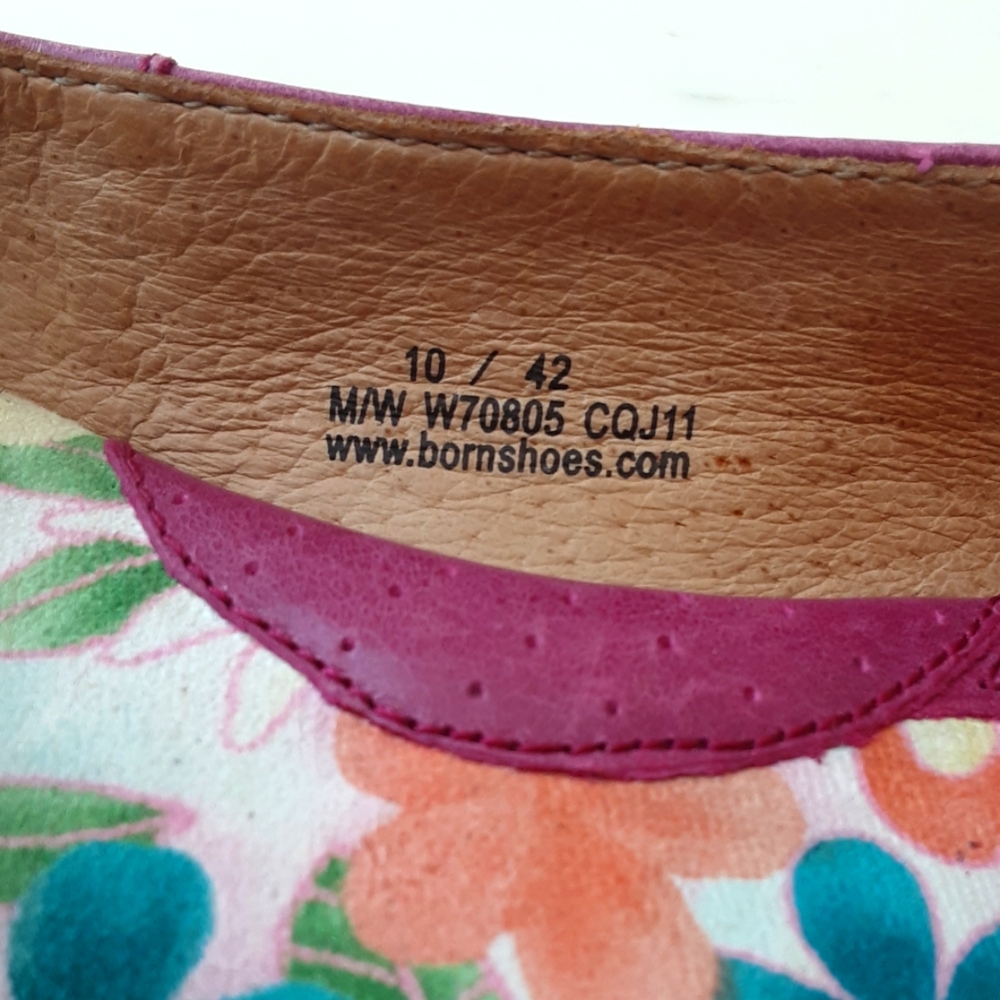 BORN Pink Leather Flower Ballet Flats Sz 10 - Picture 11 of 11
